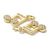 Brass Micro Pave Cubic Zirconia Pendants KK-R148-03G-2