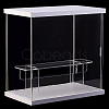 2-Tier Transparent Acrylic Minifigures Display Case ODIS-WH0043-68A-7