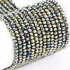 Electroplate Glass Beads Strands EGLA-F149-FP-09-1