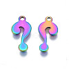 Ion Plating(IP) 201 Stainless Steel Charms STAS-S119-137-3