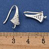 Brass Micro Pave Clear Cubic Zirconia Earring Hooks KK-R149-22S-3