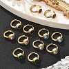 304 Stainless Steel Flat Round Hoop Earrings EJEW-P309-02G-1