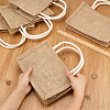 Reusable Jute Tote Bags AJEW-WH0816-490-3