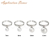Brass Heart Wrap Open Cuff Ring Findings KK-WH0031-48P-3