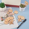 Flower Shape Bamboo Plant Labels DIY-GA0001-59-4