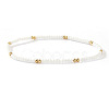Fashion Plastic Imitation Pearl & Brass Beaded Stretch Bracelets for Women SF7008-5-1