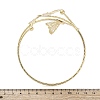 Butterfly Alloy Arm Cuff Bangles for Girl Women AJEW-A063-01I-G-5