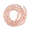 AB Color Plated Transparent Glass Rondelle Beads Strands EGLA-T029-4mm-10A-2