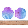 Spray Painted Natural Scallop Shell Big Pendants SSHEL-T017-14C-3