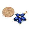 Handmade Glass Seed Beaded & Synthetic Dyed Imperial Jasper Beads Pendants PALLOY-MZ00751-02-2