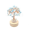 Natural Aquamarine Chips Tree Night Light Lamp Decorations PW-WG63079-08-1