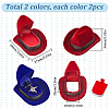 4Pcs 2 Colors Hat Velvet Jewelry Boxes CON-SC0001-19A-2