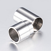 Tarnish Resistant 304 Stainless Steel Magnetic Clasps with Glue-in Ends STAS-F132-55P-7mm-3