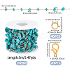 DIY Brass Synthetic Turquoise Chips Beaded Cable Chains Bracelets/Necklaces Making Kits DIY-UN0007-47-3