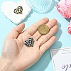 2Pcs 2 Colors Brass Micro Pave Cubic Zirconia Pendants KK-CJ0003-16-4