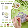 70Pcs 7 Colors Resin Buttons BUTT-TA0001-42-4