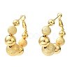 Rack Plating Brass Round Beaded Hoop Earrings EJEW-Z019-02A-G-1