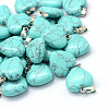 Heart Natural & Synthetic Mixed Stone Pendants X-G-Q371-M-2