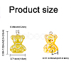 16Pcs 8 Colors Electroplated Resin Pendants CRES-FP0001-12-3