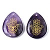 Natural Amethyst Pendants G-T122-73E-2