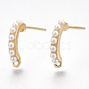 Brass Stud Earring Findings KK-T038-485G-1