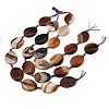 Natural Banded Agate Beads Strands G-P605-L02-10-5
