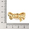 Rack Plating Brass Micro Pave Clear Cubic Zirconia Twister Clasps KK-A190-02G-3