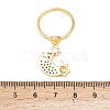 Adjustable Brass Micro Pave Cubic Zirconia Pendant Finger Rings for Women RJEW-A090-01B-G-5