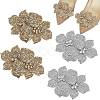 4Pcs 2 Colors Cloth Rhinestone Shoe Decorations FIND-FG0003-55-1