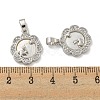 Brass Micro Pave Clear Cubic Zirconia Pendants KK-A214-23P-3