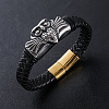 Braided PU Leather Bracelets WG9474-2-1