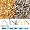 300Pcs 2 Colors Iron Triangle Linking Ring IFIN-SP0001-70-2