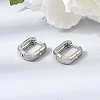 Brass Micro Pave Cubic Zirconia Hoop Earrings KK-CBA5585-09P-3