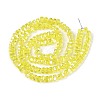Electroplate Transparent Glass Beads Strands EGLA-N022-09A-B08-2