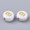 Plating Acrylic Beads PACR-R242-01B-2
