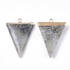Electroplate Natural Labradorite Pendants X-G-S344-49D-2