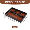 2Pcs Desktop 4-Grid PU Leather Organizer Display Storage Trays CON-CA0001-036A-2