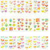 36Pcs 3 Style PVC Waterproof Self-Adhesive Picture Stickers STIC-SP0001-10-1