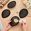 4Pcs Linen Teardrop Fascinator Hat Base for Millinery AJEW-FG0004-54B-3