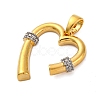 Brass Micro Pave Cubic Zirconia Pendants KK-V009-17G-2