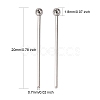 Tarnish Resistant 304 Stainless Steel Ball Head pins STAS-N017-02-20mm-2