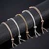 12Pcs 3 Colors Brass Box Chain Slider Bracelet Making KK-NB0001-79-5