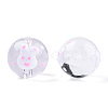 Transparent Glass with Enamel Beads LAMP-T011-28B-1