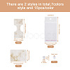 210Pcs Marble Pattern Paper Hair Ties & Earring Display Card Sets CDIS-FW0001-03-3