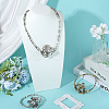 3Pcs 3 Colors 6MM Zinc Alloy Round Snake Chain Necklaces for Women NJEW-SC0001-66-4