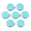Painted Natural Poplar Wood Beads WOOD-S045-063A-07-1