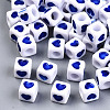 Opaque Acrylic European Beads X-OPDL-S078-09-1