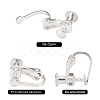 Brass Screw On Clip-on Earring Findings KK-L164-02S-2