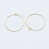 Long-Lasting Plated Brass Hoop Earrings Findings KK-K204-179G-NF-2
