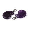 Natural Amethyst Pendants G-Q601-45E-2